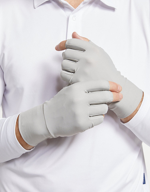 YooVee Premium Fingerless Gloves - Front View