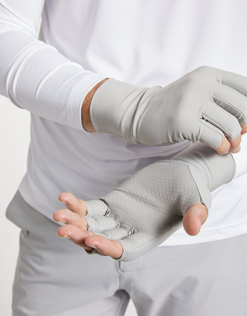 YooVee Premium Fingerless Gloves - Side View